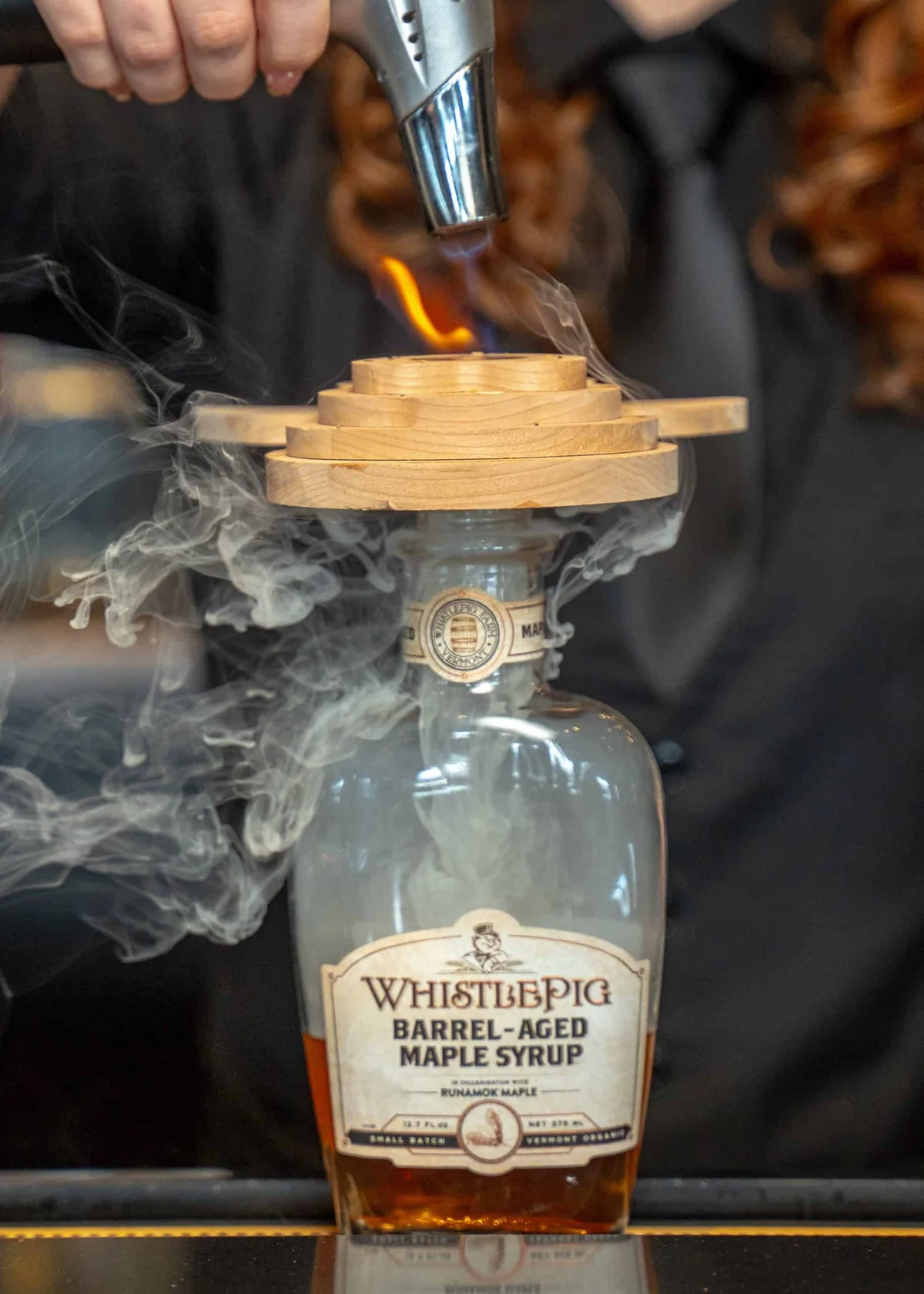 Smoked cocktail at the Black Pearl bar